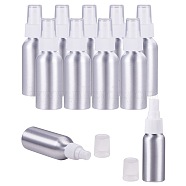 PandaHall Elite Refillable Aluminum Bottles, Salon Hairdresser Sprayer, Water Spray Bottle, Platinum, White, 4.5x14.35cm, Capacity: 120ml(4.06fl. oz)(MRMJ-PH0001-06)