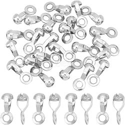 24Pcs 304 Stainless Steel Ball Chain Connectors, Pull Loop Connectors, Stainless Steel Color, 27x11x10mm, Hole: 5mm, Inner Diameter: 9mm(STAS-NB0001-25)