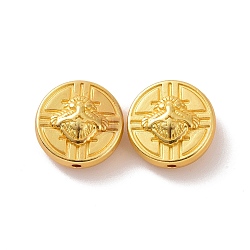 Alloy Beads, Flat Round with Insect, Matte Gold Color, 13x6.5mm, Hole: 1.2mm(PALLOY-L236-004MG)