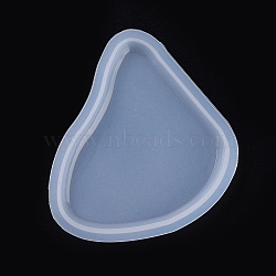 DIY Hang Tag Silicone Molds, Resin Casting Molds, For UV Resin, Epoxy Resin Jewelry Making, Nugget, White, 90x81x7mm, inner size: 72x64mm(DIY-G012-04)