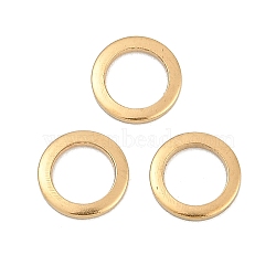 Ion Plating(IP) 304 Stainless Steel Linking Rings, Ring, Real 18K Gold Plated, 8x1mm(STAS-F187-51G-8MM)