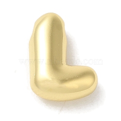 Brass Pendants, Long-Lasting Plated, Real 18K Gold Plated, Letter L, 10x7x3.5mm, Hole: 1.4mm(KK-S391-02G-L)