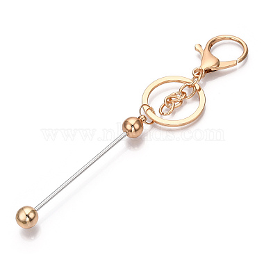 Alloy Bar Beadable Keychain for Jewelry Making DIY Crafts(KEYC-A011-01KCG)-2