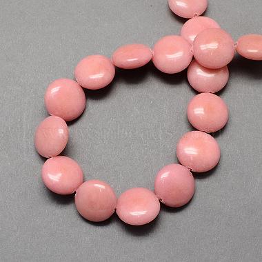 Dyed Flat Round Gemstone Natural Rhodochrosite Stone Beads Strands(X-G-S110-23)-2
