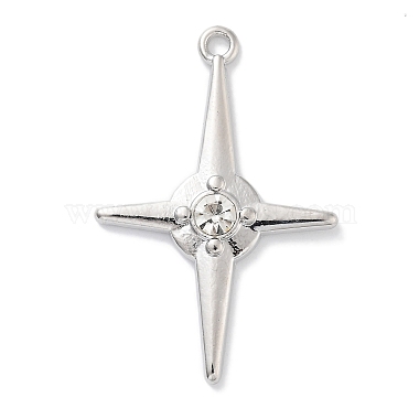 Platinum Star Alloy+Rhinestone Pendants