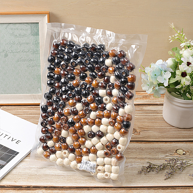 200Pcs 4 Colors Dyed Natural Maple Wood Beads(WOOD-GF0001-93)-6