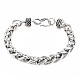 Alloy Wheat Chain Bracelet with Column for Men Women(BJEW-N015-010)-1