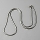 Stainless Steel Round Snake Chain Necklace for Men Women(NJEW-TAC0007-14)-1