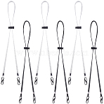 12Pcs 2 Colors Polyester Hat Flexible Removable Chin Cord, Windproof Strap Clip, Adjustable Cord Fastener, for Golfing, Fishing, Boating, Sailing, Mixed Color, 600~610mm, 6pcs/color(AJEW-CP0010-13)