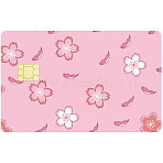 PVC Plastic Waterproof Card Stickers, Self-adhesion Card Skin for Bank Card Decor, Rectangle, March Cherry Blossom, 186.3x137.3mm(DIY-WH0432-117)