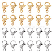 100Pcs 2 Colors 304 Stainless Steel Lobster Claw Clasps Sets, Parrot Trigger Clasps, Manual Polishing, Real 24K Gold Plated & Stainless Steel Color, 9x5x2.5mm, Hole: 1mm, 50pcs/color(STAS-YS0001-26B)