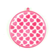 Valentine's Day Silicone Pendant Molds, Resin Casting Molds, for Keychain Clasps Craft Making, Heart Pattern, 89x83x6mm, Hole: 2.5mm, Inner Diameter: 80x87mm(DIY-J009-08C)