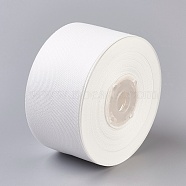 Rayon and Cotton Ribbon, Twill Tape Ribbon, Herringbone Ribbon, White, 1 inches(25mm), about 50yards/roll(45.72m/roll)(SRIB-F007-000-25mm)