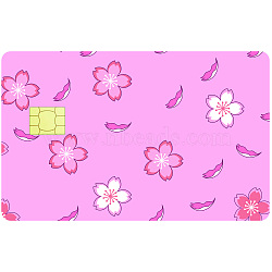 PVC Plastic Waterproof Card Stickers, Self-adhesion Card Skin for Bank Card Decor, Rectangle, March Cherry Blossom, 186.3x137.3mm(DIY-WH0432-117)