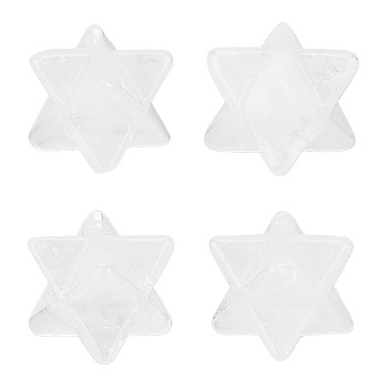 Natural Quartz Crystal Home Display Decoration, Merkaba Star, 20.5x18.5x16.5mm