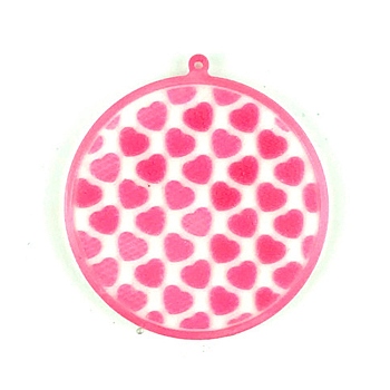 Valentine's Day Silicone Pendant Molds, Resin Casting Molds, for Keychain Clasps Craft Making, Heart Pattern, 89x83x6mm, Hole: 2.5mm, Inner Diameter: 80x87mm