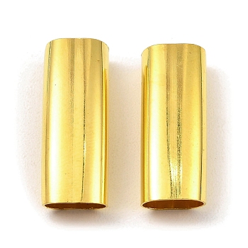 Brass Tube Beads, Curved Tube, Golden, 23.5x9x6mm, Hole: 8.5x5mm
