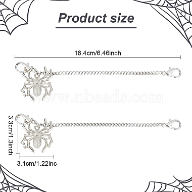 2Pcs Alloy Spider Charm Shoe Chains(FIND-AN0001-06)-2