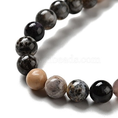 Chapelets de perles de jaspe dendritique naturelle(G-E571-31A)-4