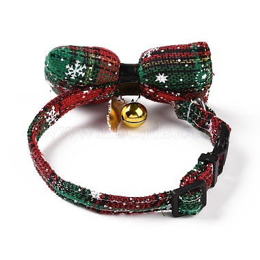 Cloth Pet's Christmas Bowknot Collar(AJEW-D051-01G)-3