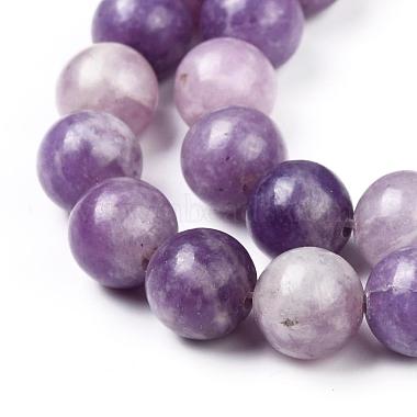 Natural Lepidolite/Purple Mica Stone Beads Strands(G-K415-8mm)-6