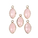 Natural Rose Quartz Faceted Pendants(G-G193-01G-08)-1