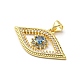 Brass Micro Pave Cubic Zirconia Pendants(FIND-Z023-14G)-2