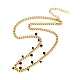 Rhinestone Charms Necklace with Curb Chains(NJEW-P229-19G-02)-1