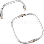 Aluminum U-Shaped Handles Replacements, for Handmade Bag Handbags Purse Handles, Platinum, 19.5x9x2cm, Unfold: 19.5x17.6x1cm(ALUM-CA0001-01P)