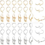 90Pcs 6 Style 304 Stainless Steel Leverback Earring Findings, with Horizontal Loops, Golden & Stainless Steel Color, 14~19x11~12x2~6mm, Hole: 1.2~1.5mm, Pin: 0.6~0.8mm, 15Pcs/style(STAS-NB0001-60)