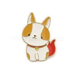 Animal Theme Enamel Pins, Alloy Brooches for Backpack Clothes, Dog, 29x21mm(JEWB-H029-02H-G)