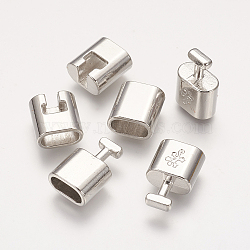 Alloy Snap Lock Clasps, Cadmium Free & Lead Free, Platinum Color, Size: about 14mm wide, 32mm long, 8mm thick, hole: about 6mm wide, 11mm long(KK-H087-P)