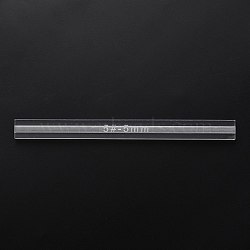 Acrylic Spill Tool, for Zipper Rubberizing, Rectangle, Clear, 19.7x1.7x0.8cm(TOOL-WH0001-32D)