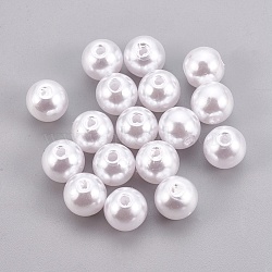 ABS Plastic Imitation Pearl Beads, Round, White, 6mm, Hole: 2mm, about 4500pcs/500g(KY-G009-6mm-03)