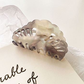 Cellulose Acetate(Resin) Claw Hair Clips, Shell Shape Barrettes for Women Girls, Tan, 83x39mm