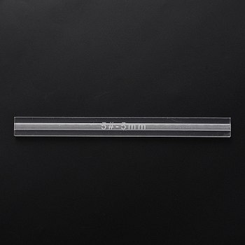 Acrylic Spill Tool, for Zipper Rubberizing, Rectangle, Clear, 19.7x1.7x0.8cm