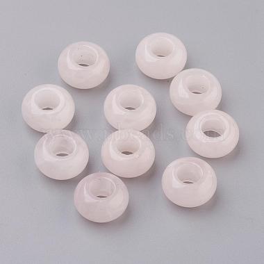 14mm Rondelle Rose Quartz Beads