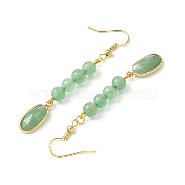 Green Aventurine Dangle Earring for Women(EJEW-JE05928-01)-4