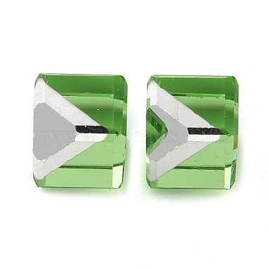 Light Green Square Glass Beads