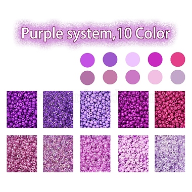 8500Pcs 10 Style Glass Seed Beads(SEED-YW0001-80E)-2