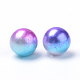 Rainbow Acrylic Imitation Pearl Beads(OACR-R065-8mm-A06)-2