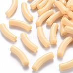 Opaque Acrylic Beads, Curved Tube, Navajo White, 32x9.5x8mm, Hole: 1.8mm, about 330pcs/500g(MACR-S372-002B-S021)