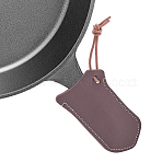 PU Leather Resistant Pot Holder Sleeve Set, Coconut Brown, 165~170mm(FIND-WH20019-28A)