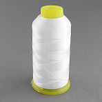 Heavy Duty Polyester Sewing Thread for Jeams Leather Outdoor Upholstery, White, 0.4mm, about 1100m/roll(WCOR-R001-0.4mm-01)