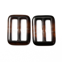 Rectangle Resin Buckle Clasps, For Webbing, Strapping Bags, Garment Accessories, Saddle Brown, 41.5x30x4mm, Hole: 30x7.5mm(FIND-WH0129-33E)