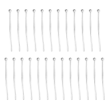 25Pcs 925 Sterling Silver Ball Head Pins, Silver, 20x0.5mm