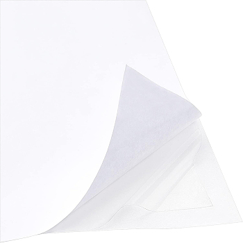 10 Sheets PET Double-side Tape, with Double Adhesive Back, Rectangle, White, 21x29.7cm