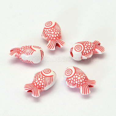 Fish Craft Style Acrylic Beads(SACR-R886-10)-2