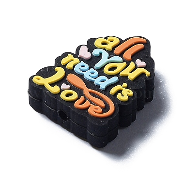 Mother's Day Silicone Beads(SIL-Q001-02C)-2