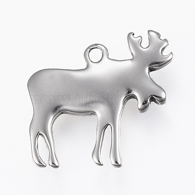 Stainless Steel Color Deer Stainless Steel Charms